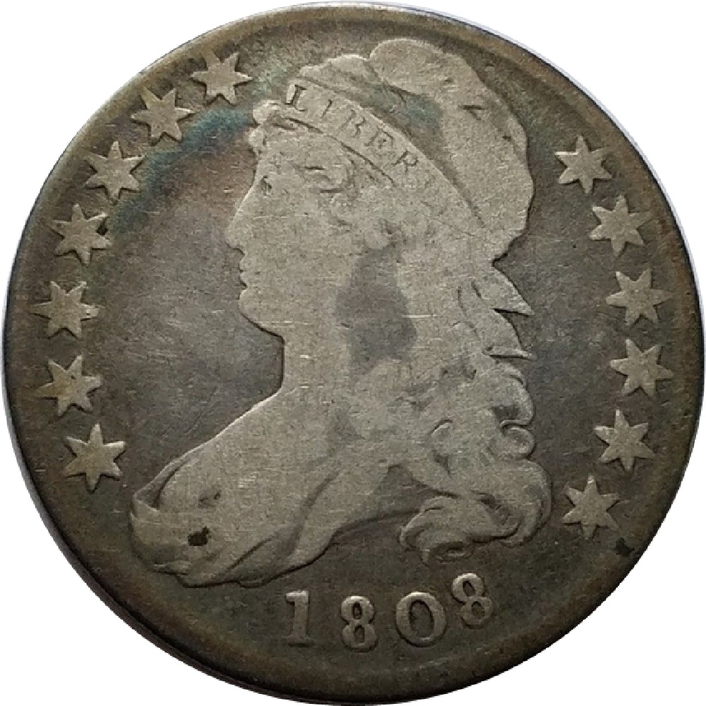 1808-Capped-Bust-50c---Overton-102---Rarity-5-31-80-Believed-To-Exist